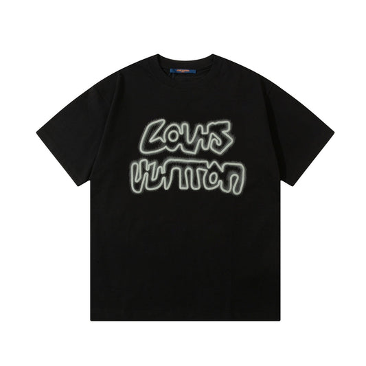 Camiseta con estampado de letras de espuma