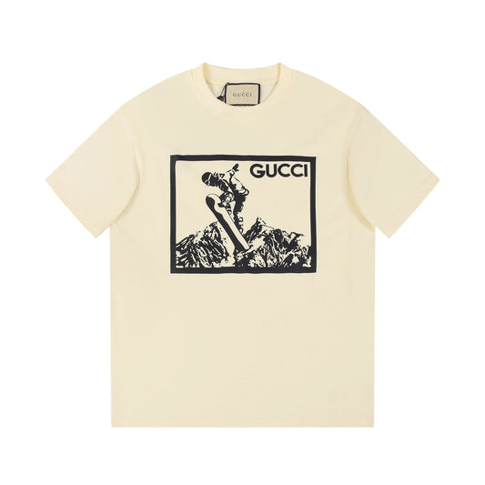 T-shirt imprimé Montagne enneigée