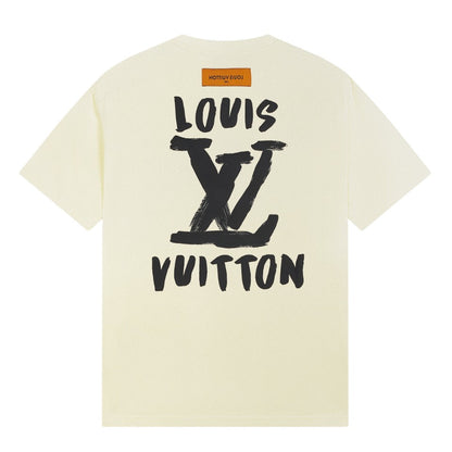 Camiseta Clásica Estampada Delantera Y Trasera