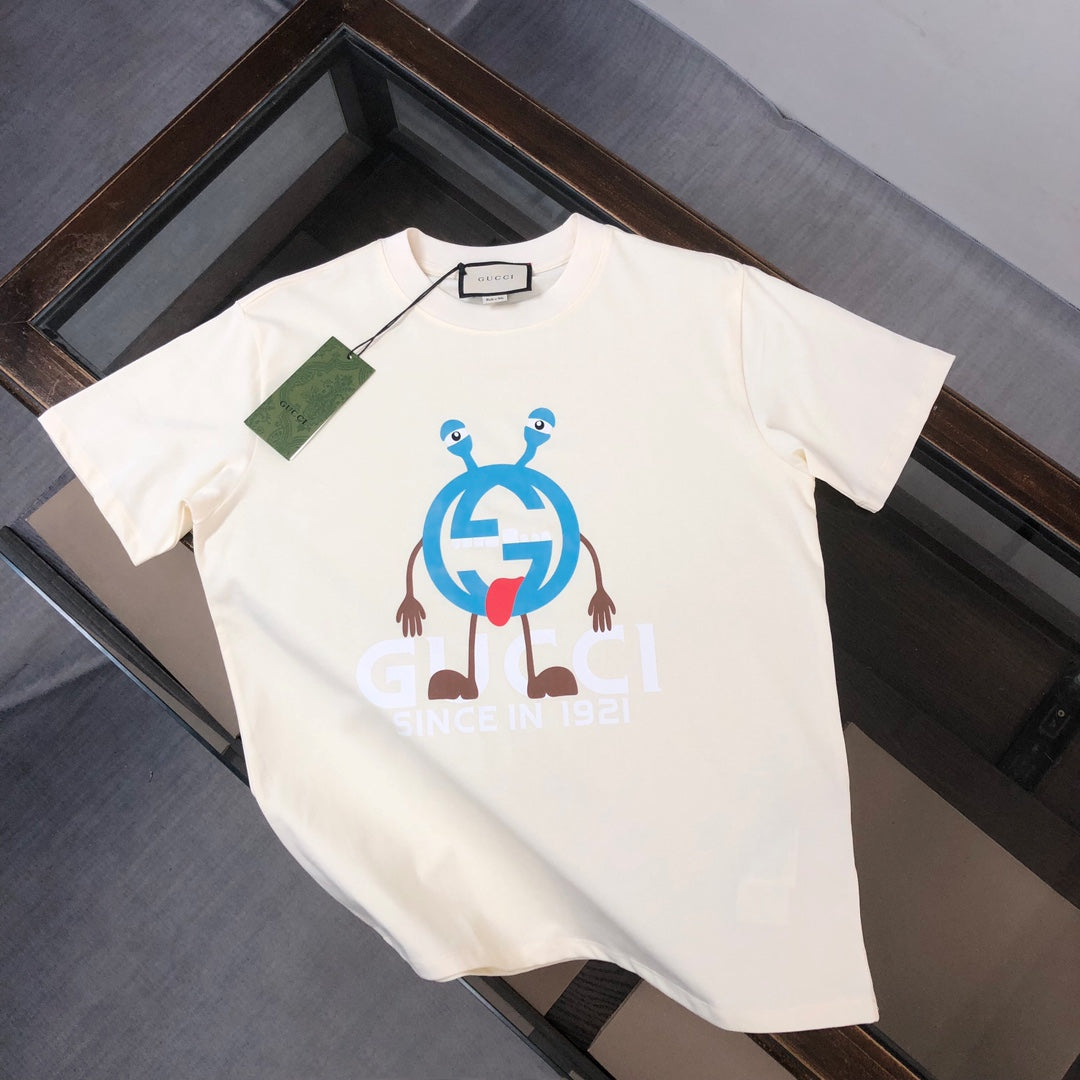 Camiseta con estampado de personajes de dibujos animados divertidos