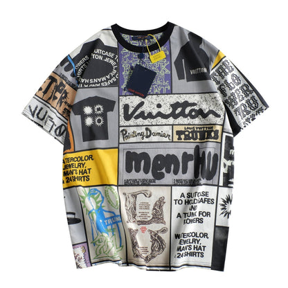 Camiseta con estampado a cuadros