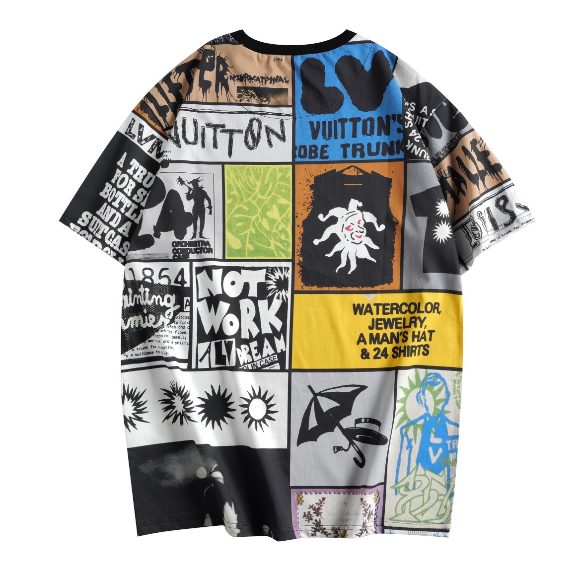Camiseta con estampado a cuadros