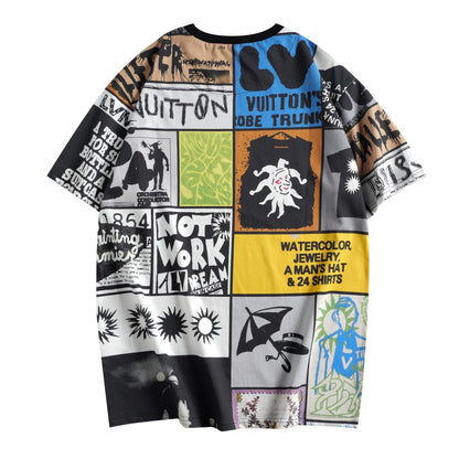 Camiseta con estampado a cuadros