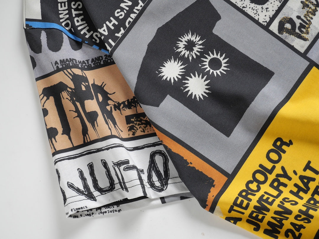 Camiseta con estampado a cuadros