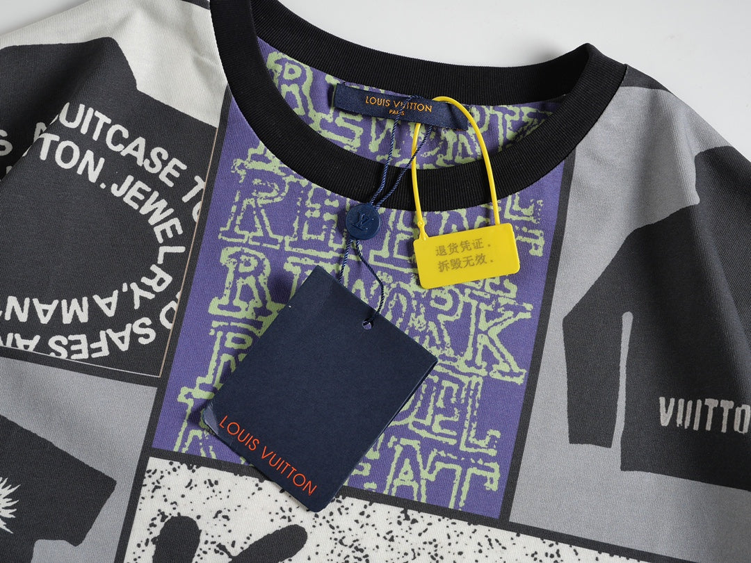 Camiseta con estampado a cuadros