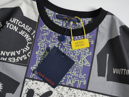 Camiseta con estampado a cuadros