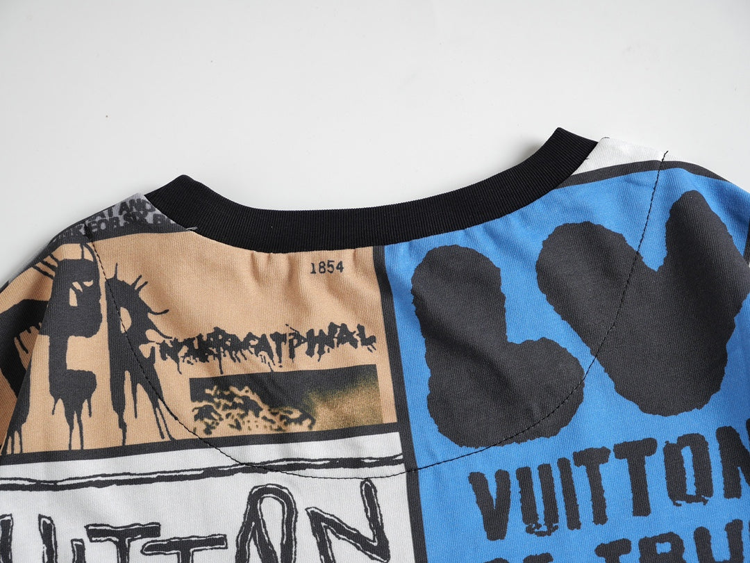 Camiseta con estampado a cuadros