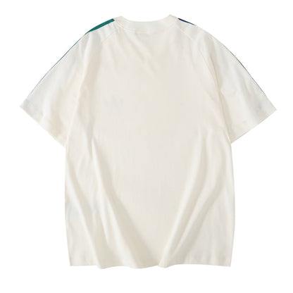 T-shirt à rayures aux épaules