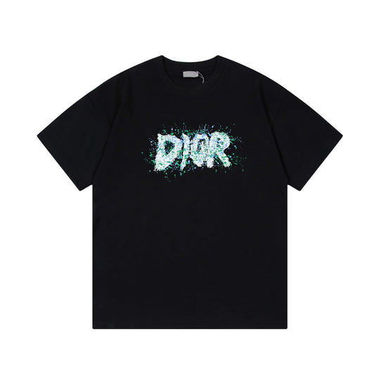 T-shirt imprimé graffiti style éclaboussures d'encre